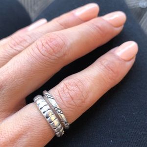 Detailed Genuine Sterling Silver Bands